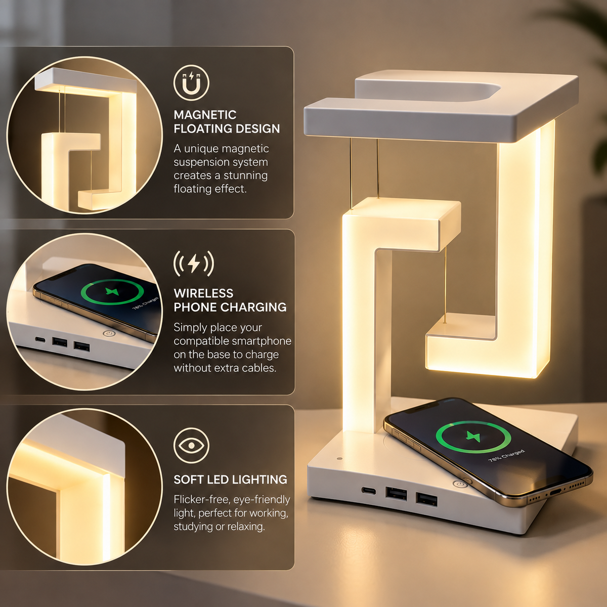 Floating LED Desk Lamp