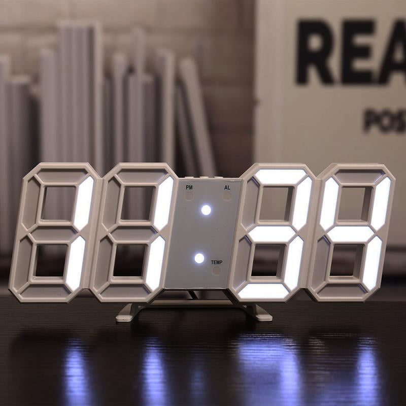 Three-Dimensional Wall Clock, Silent Digital Alarm Clock, Three-Dimensional Wall Clock for Living Room