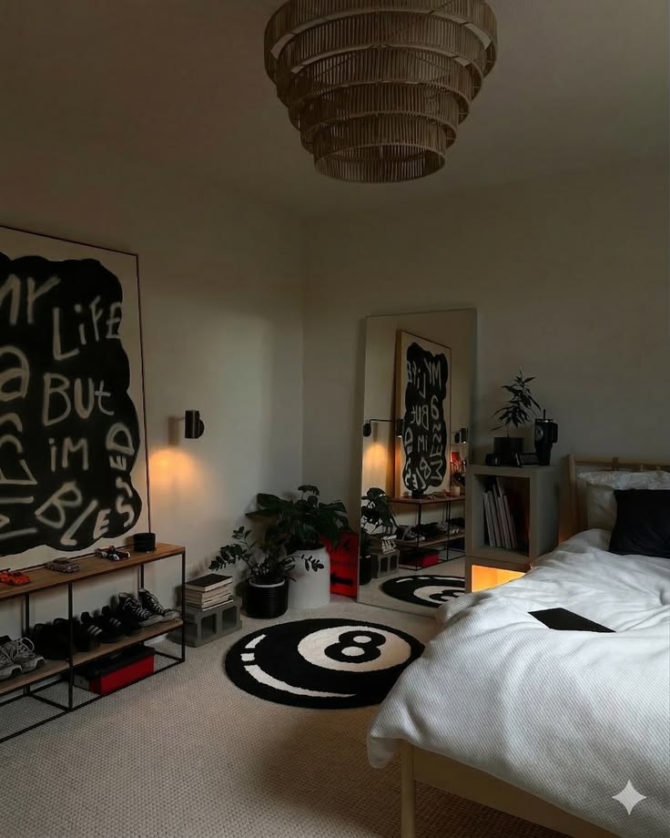 8 Ball Tufted Rug – Aesthetic Round Accent Mat for Gamer Room