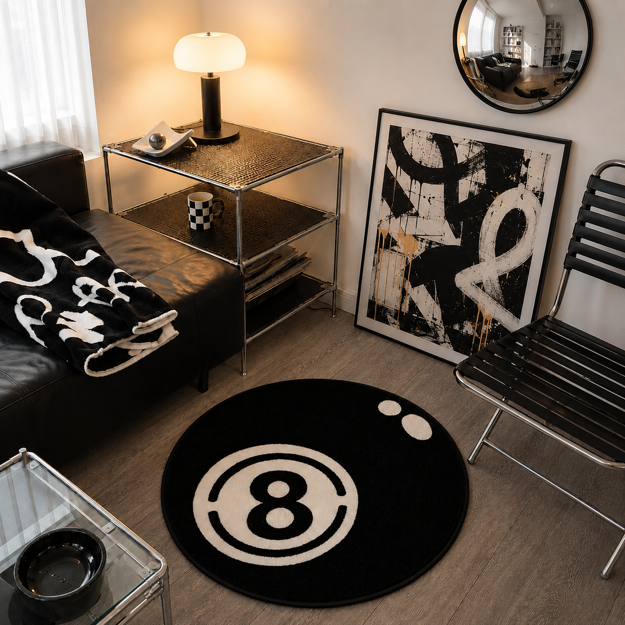 8 Ball Statement Rug