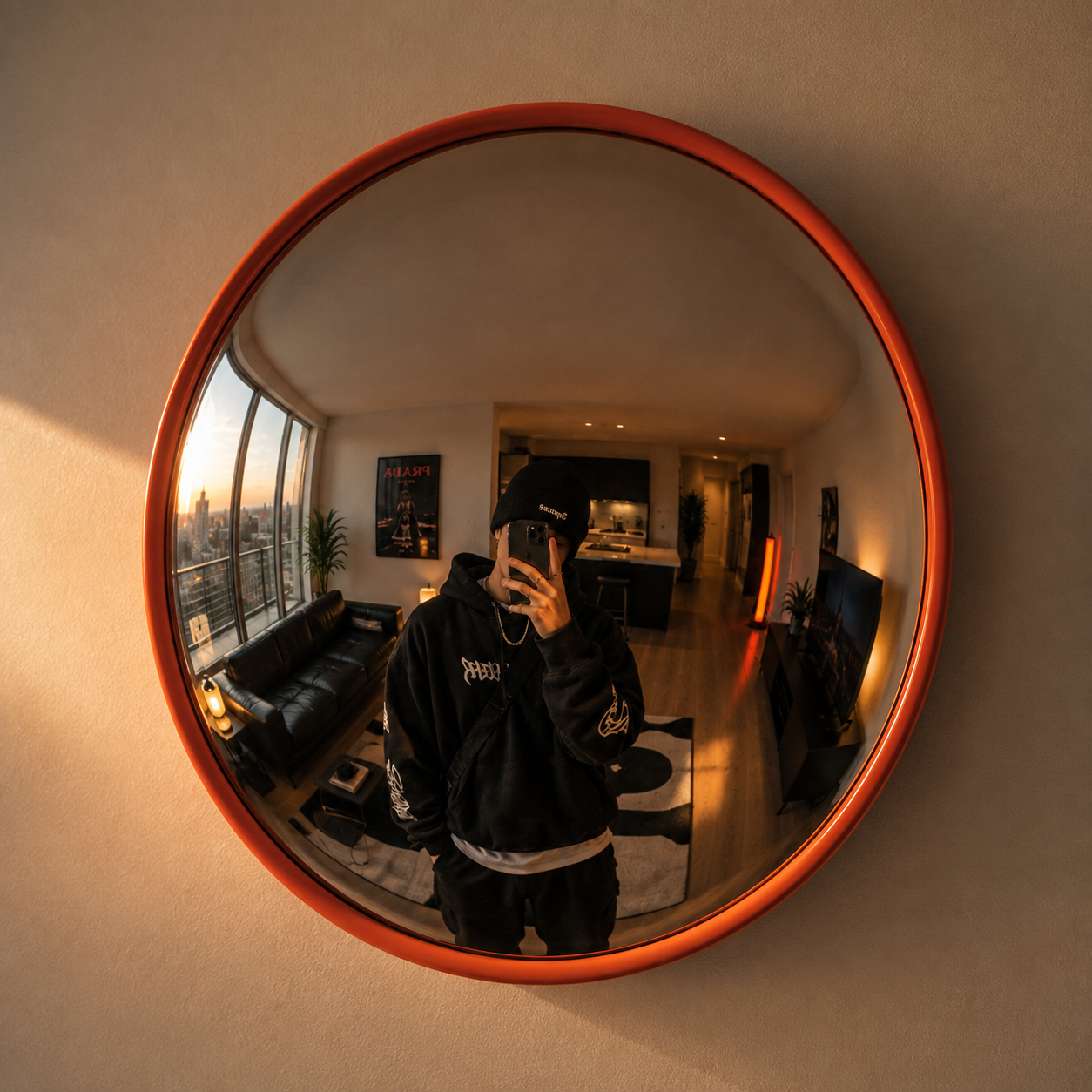 Curved Room Mirror