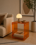 Clear Acrylic Side Table – Modern Nordic Storage End Table