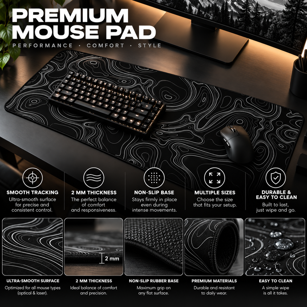 Topographic Desk Mat