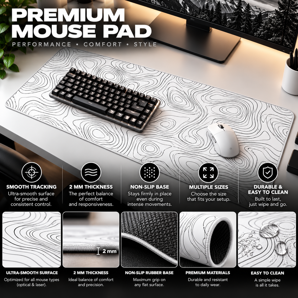 Topographic Desk Mat