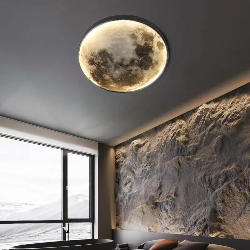 Decoration Design Minimalist round Luxury Wall Light Ceiling Light Interior Living Room Bedroom Indoor Modern Moon Led Wall Lamp
